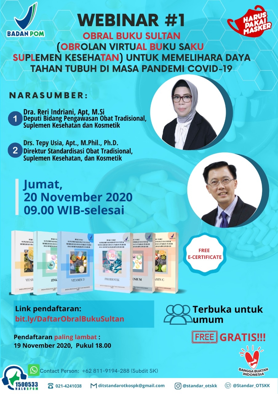 Webinar Buku Saku Suplemen Kesehatan